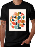 Abstract Geometric T-Shirt - Retro Style