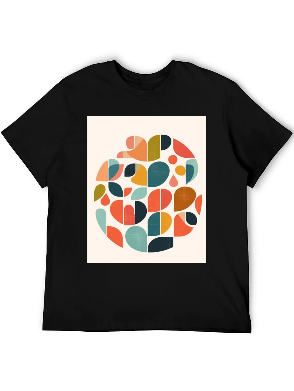Abstract Geometric T-Shirt - Retro Style