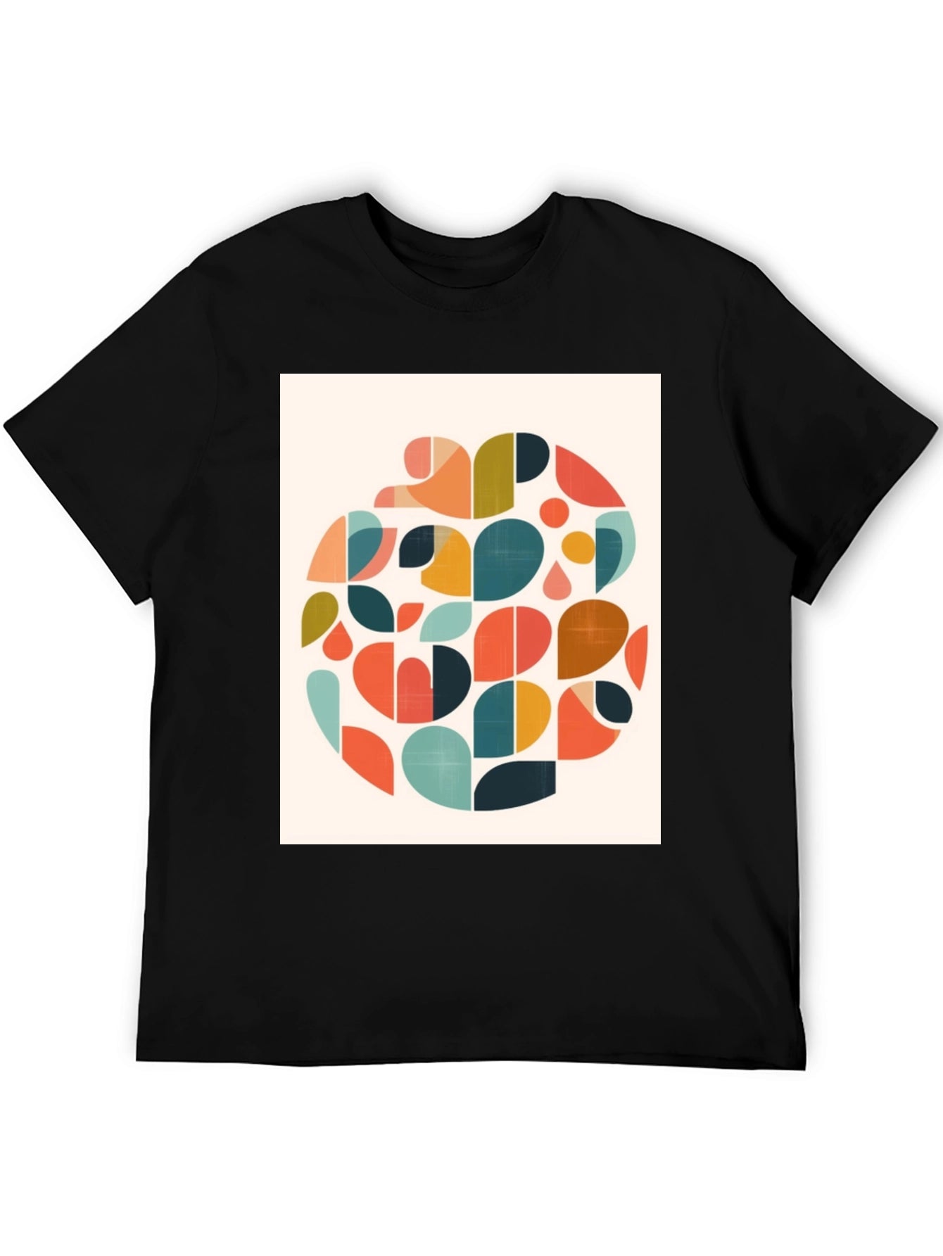 Abstract Geometric T-Shirt - Retro Style