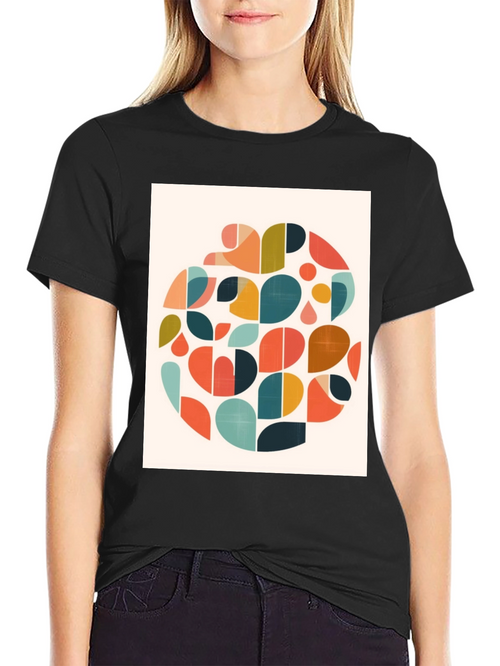 Abstract Geometric T-Shirt - Retro Style