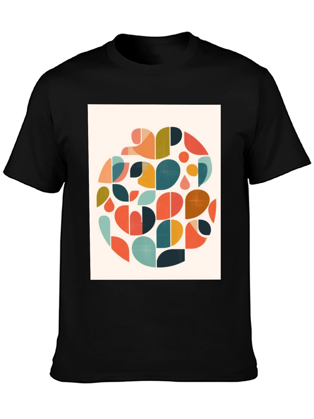 Abstract Geometric T-Shirt - Retro Style
