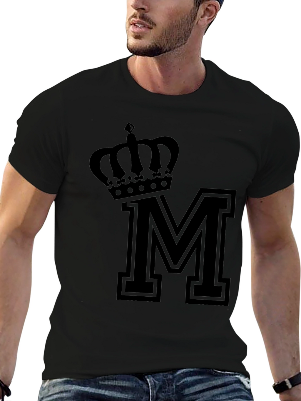 Crown M Black T-Shirt