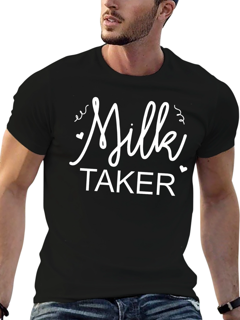 Milk Taker Graphic T-Shirt - Black