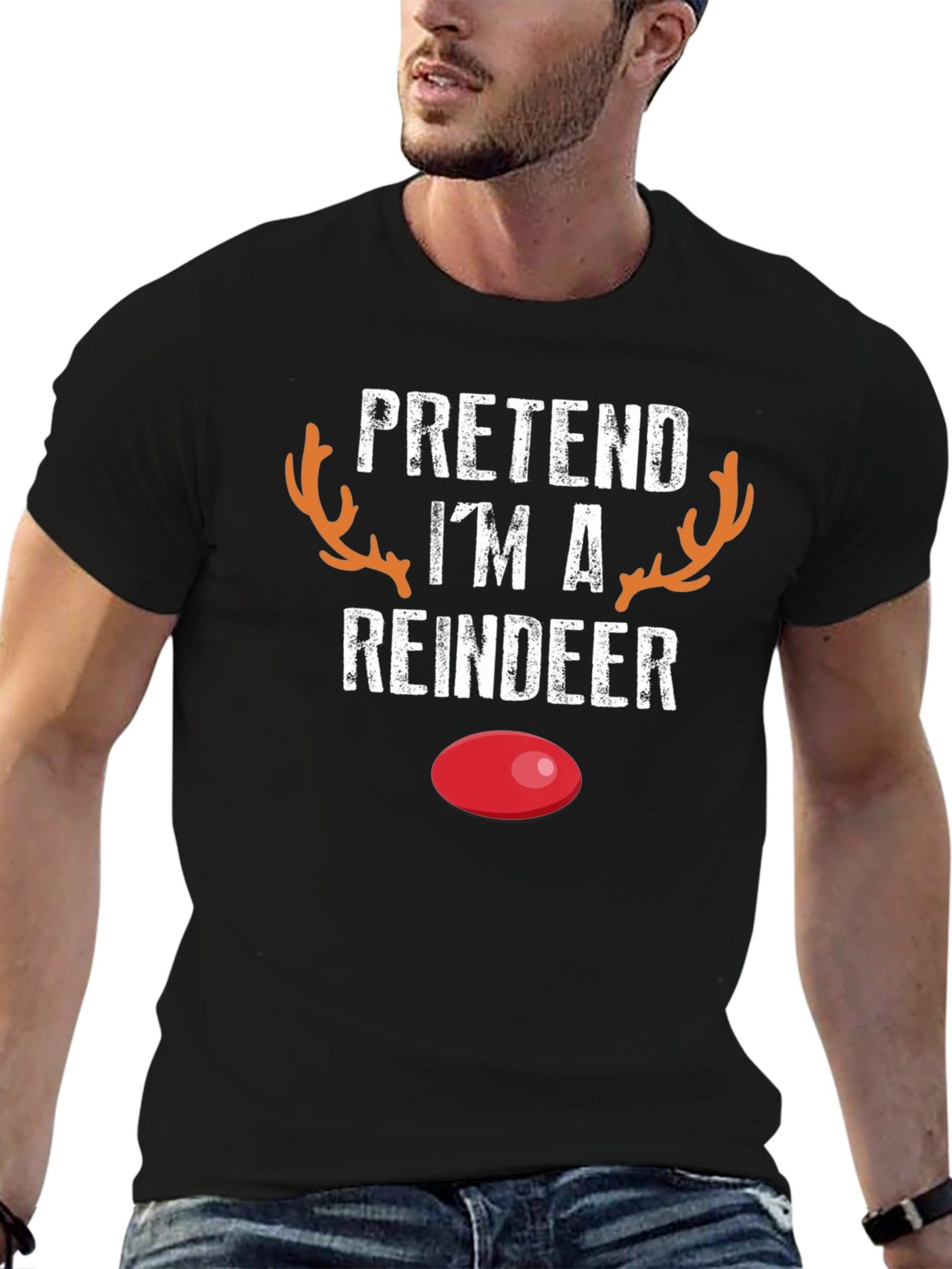 Pretend Im A Reindeer Novelty T-Shirt
