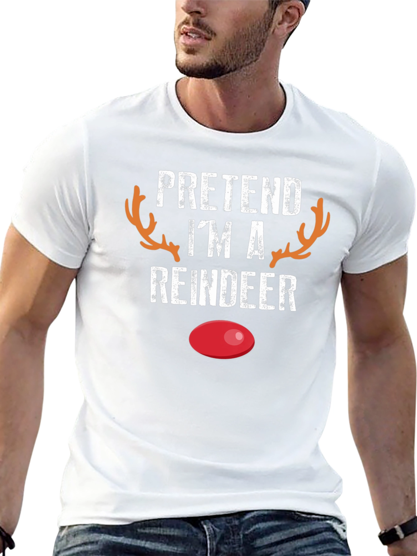 Pretend Im A Reindeer Novelty T-Shirt