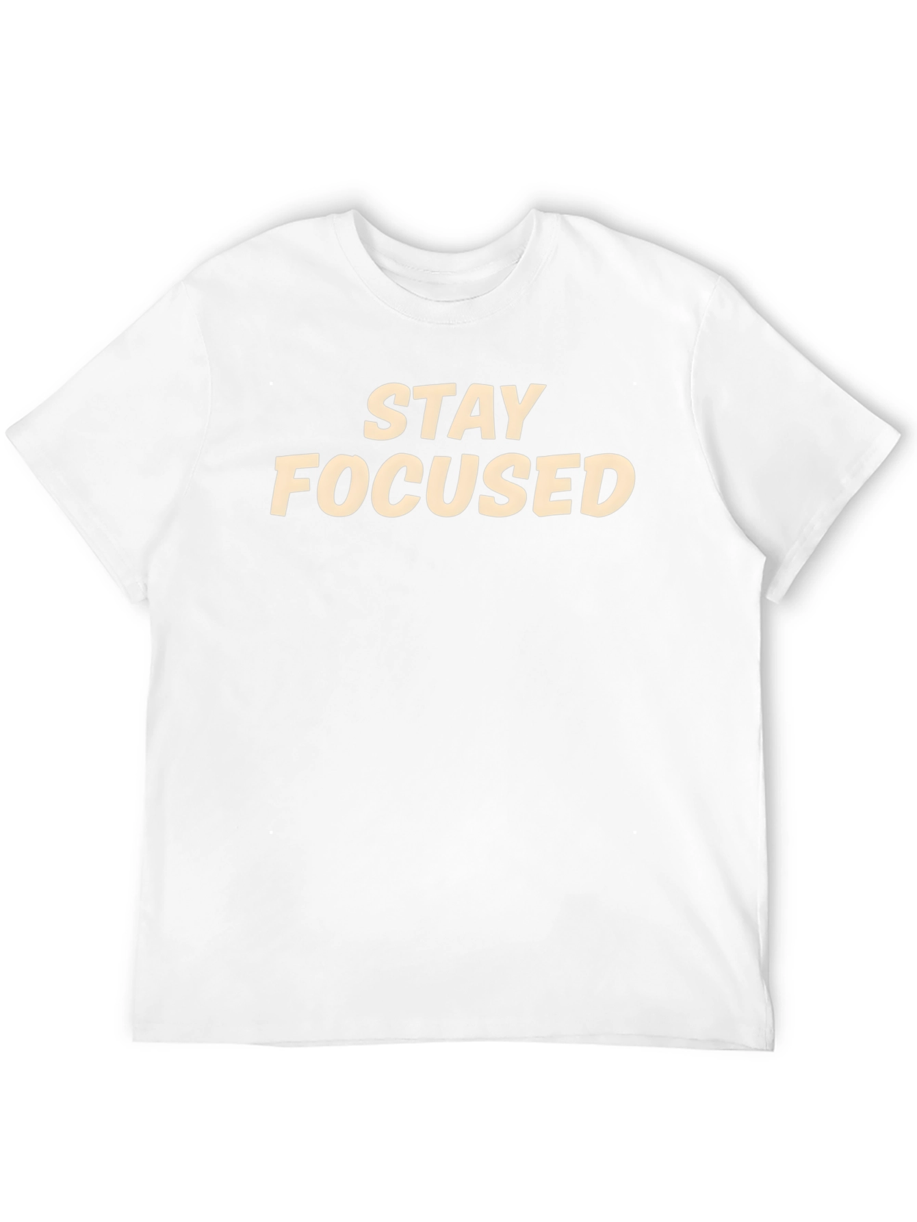 Stay Focused Graphic T-Shirt - Black Crew Neck Tee