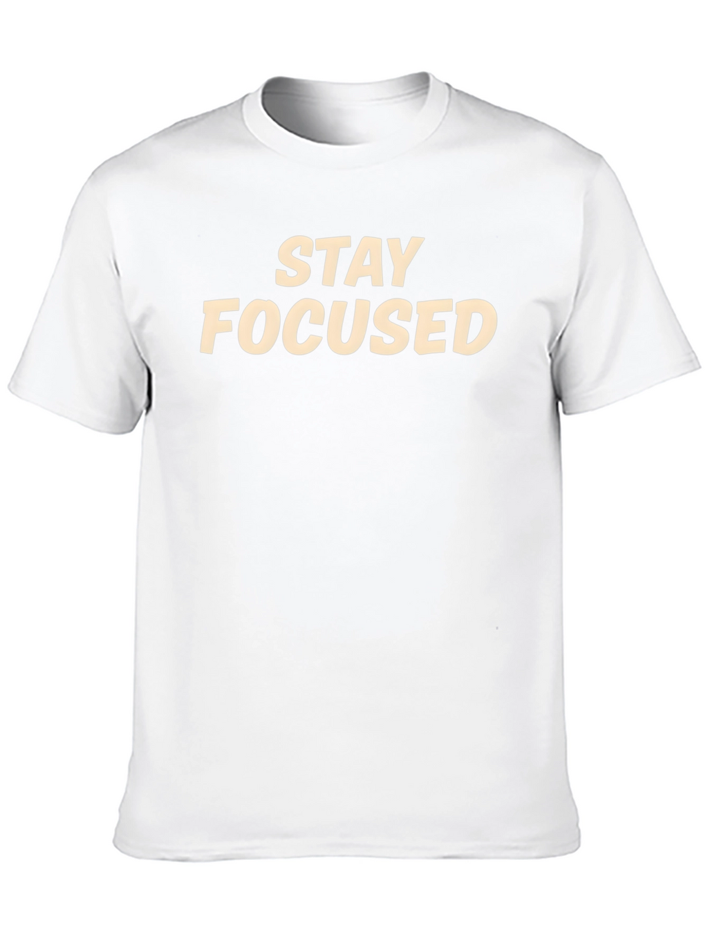 Stay Focused Graphic T-Shirt - Black Crew Neck Tee