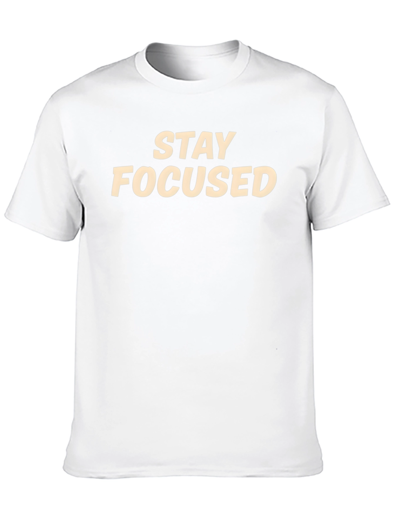 Stay Focused Graphic T-Shirt - Black Crew Neck Tee