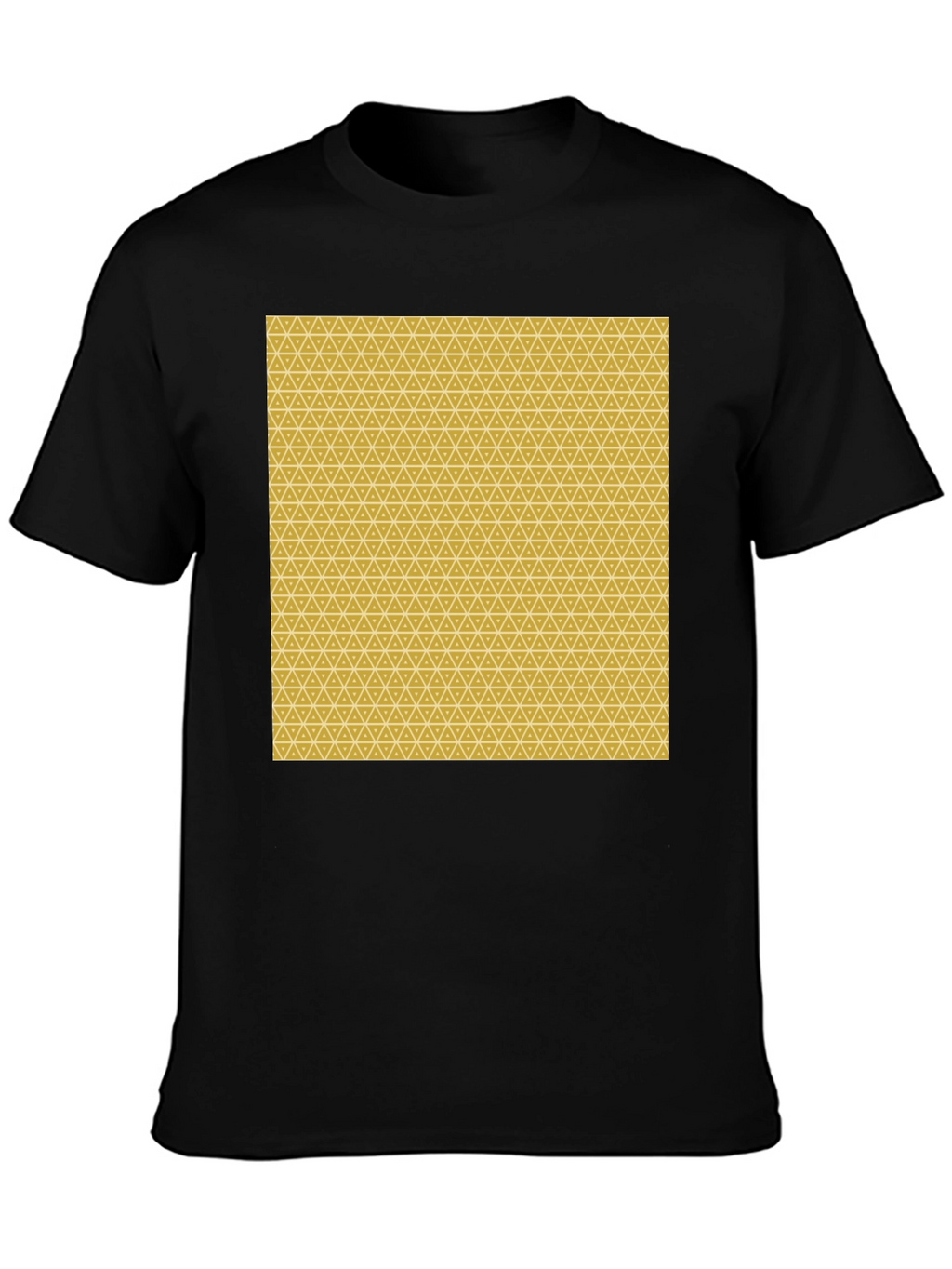Geometric Print Black Tee - Modern Style