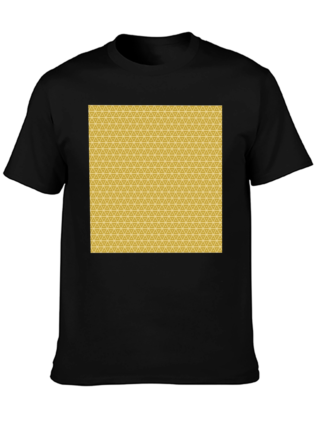 Geometric Print Black Tee - Modern Style