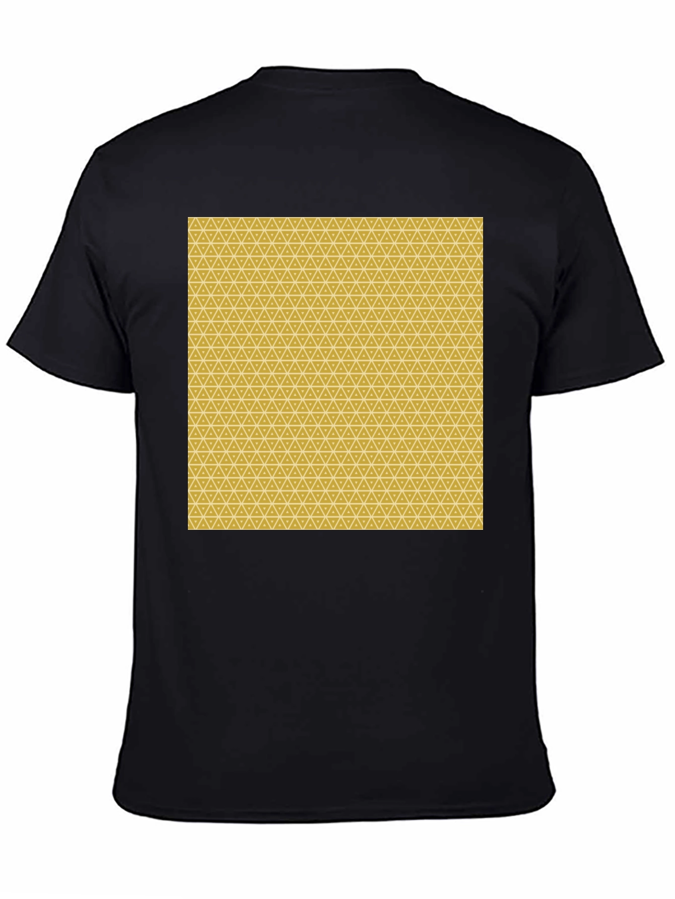 Geometric Print Black Tee - Modern Style