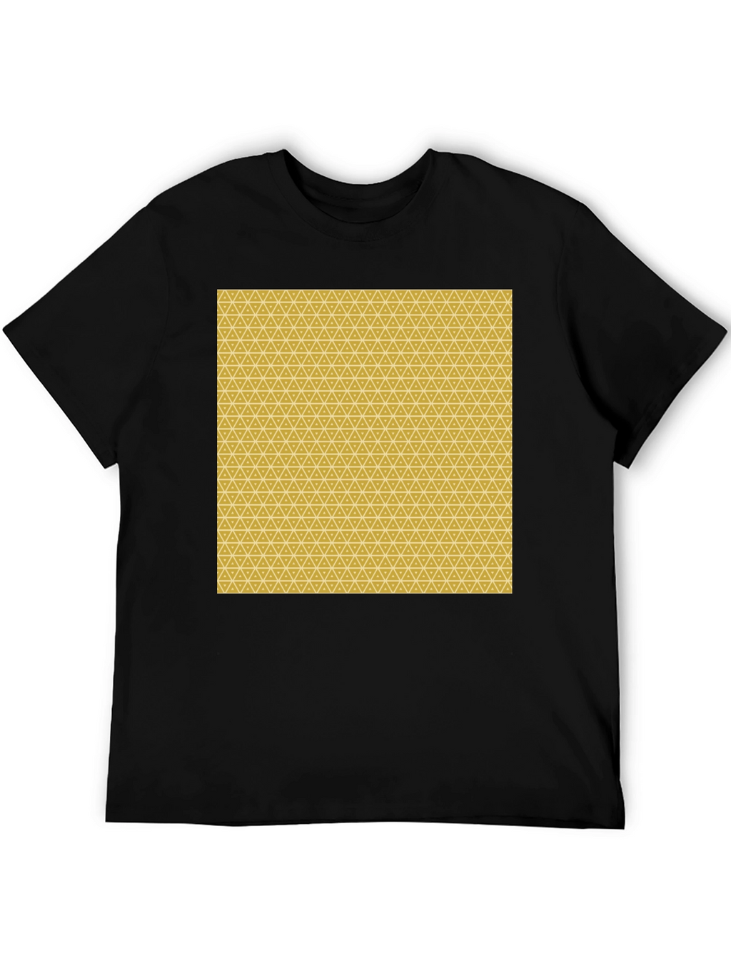 Geometric Print Black Tee - Modern Style