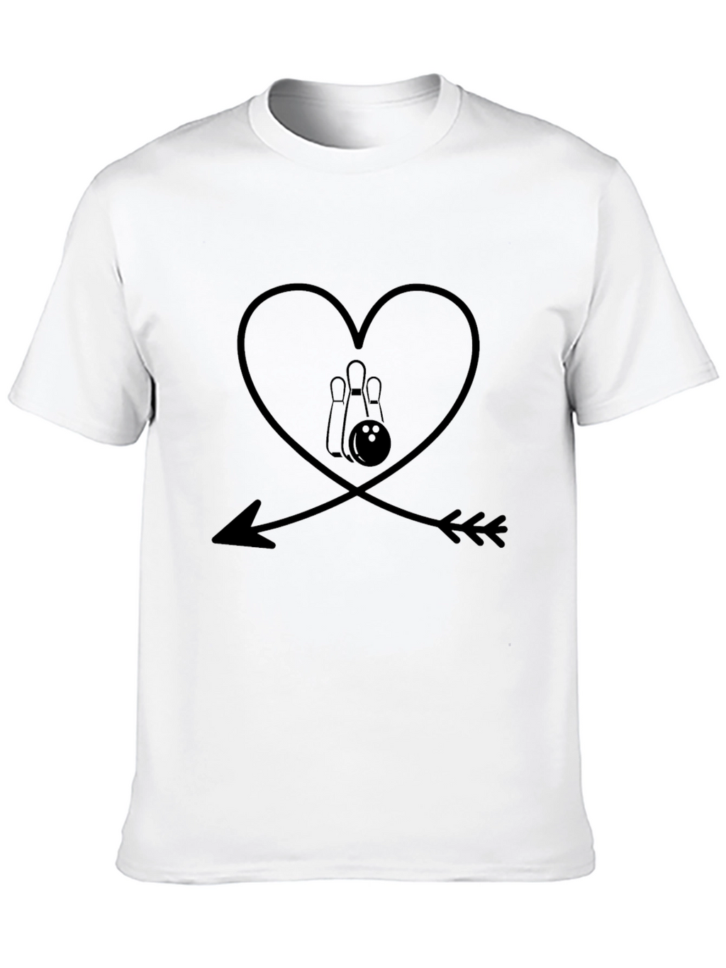 Bowling Heart Arrow T-Shirt - Strike Love!