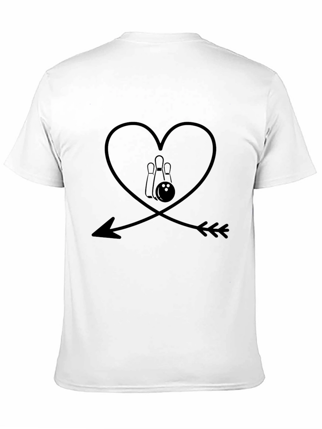 Bowling Heart Arrow T-Shirt - Strike Love!