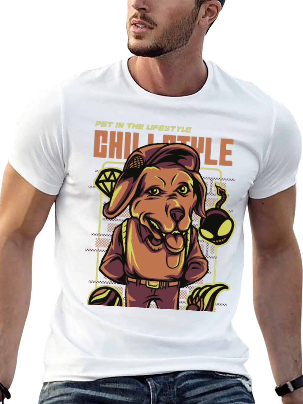 Chill Style Dog Graphic T-Shirt