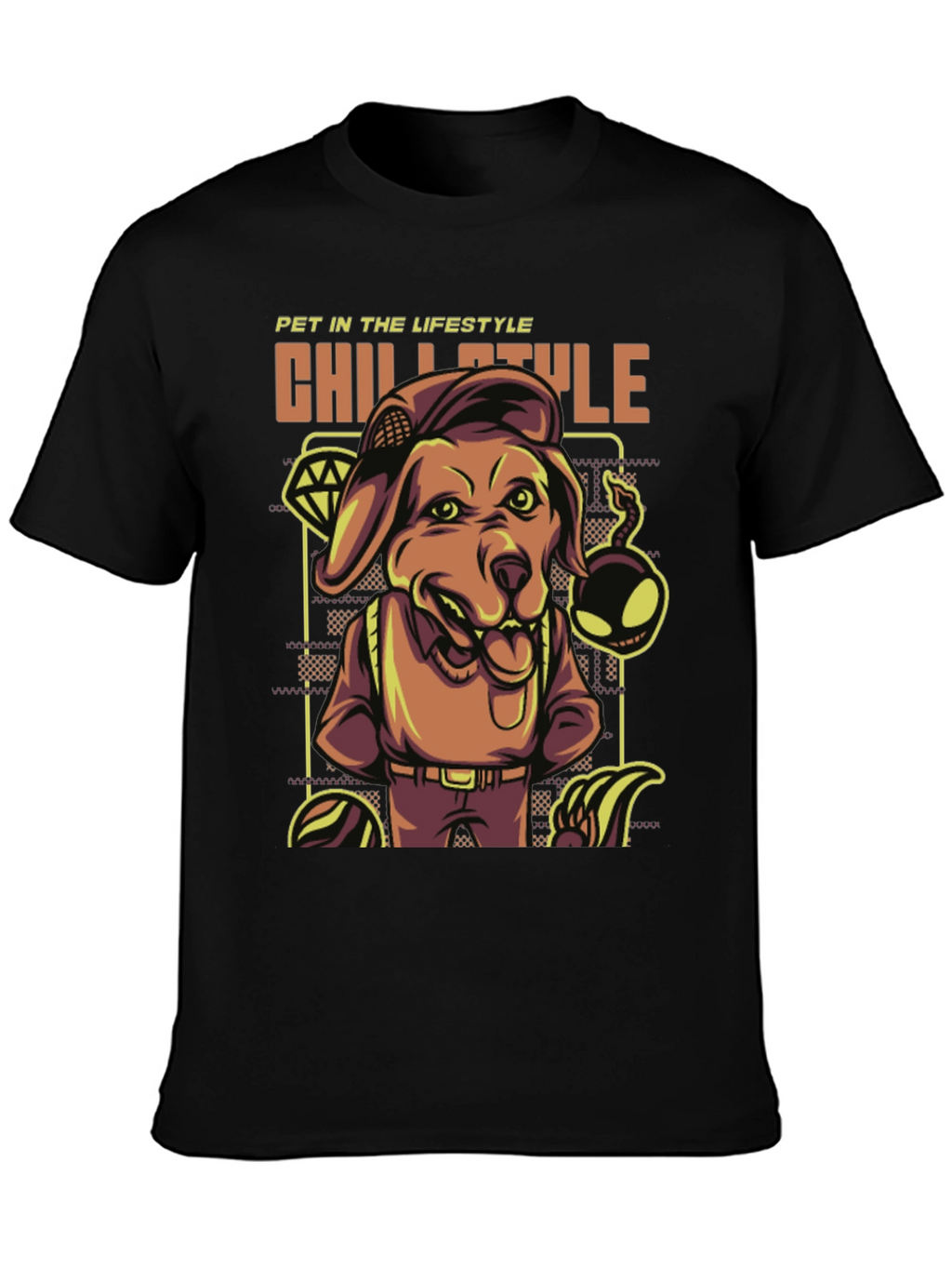 Chill Style Dog Graphic T-Shirt
