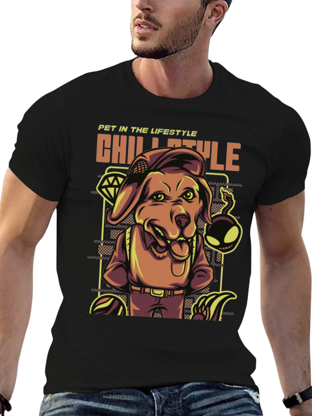 Chill Style Dog Graphic T-Shirt