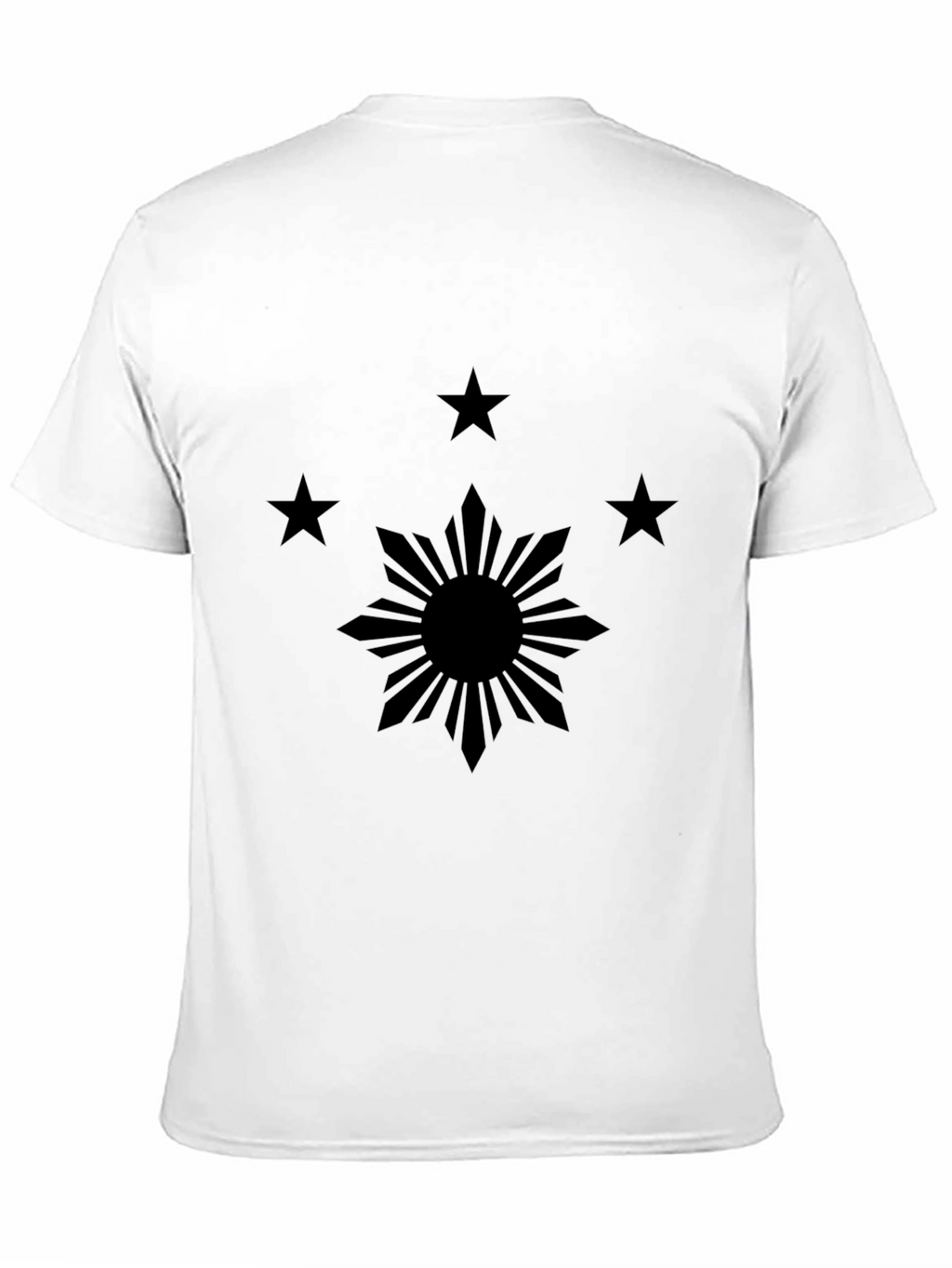 Philippines Flag Inspired Black Tee