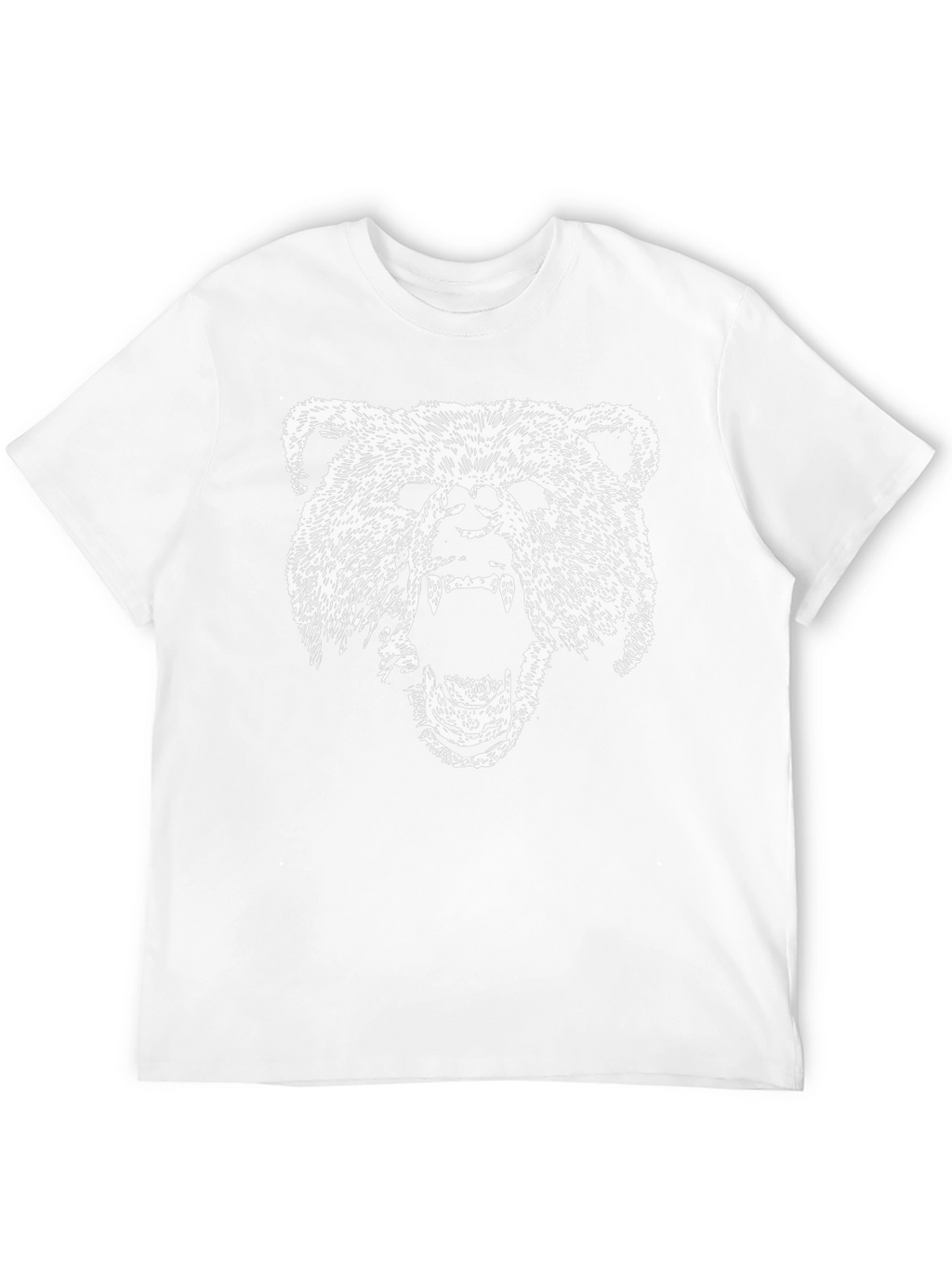 Bear Graphic Print T-Shirt - Black