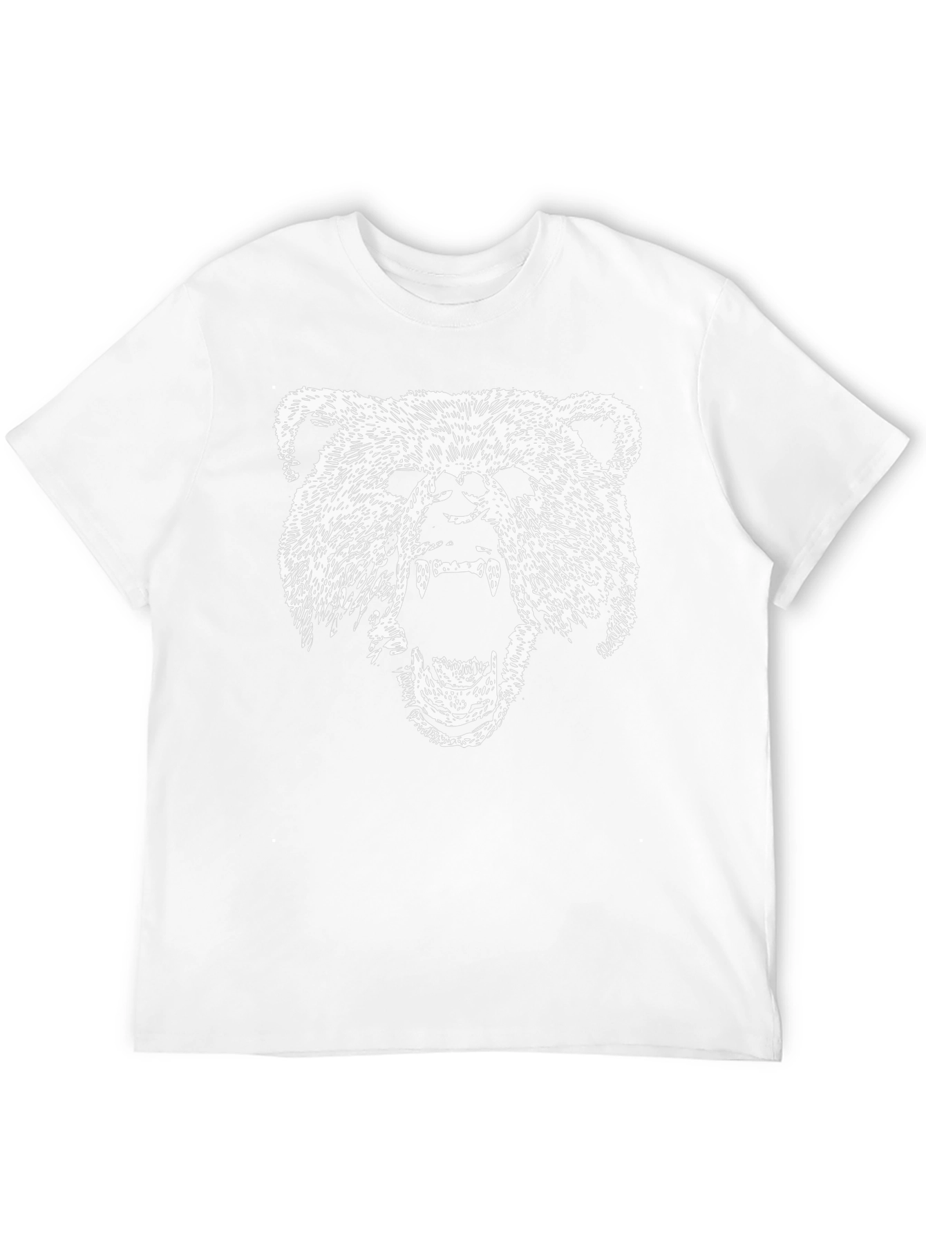 Bear Graphic Print T-Shirt - Black
