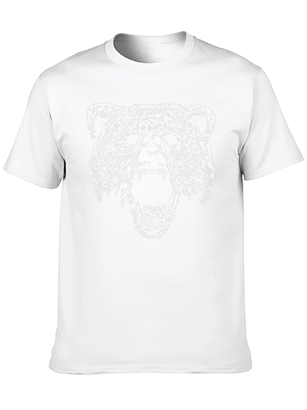 Bear Graphic Print T-Shirt - Black