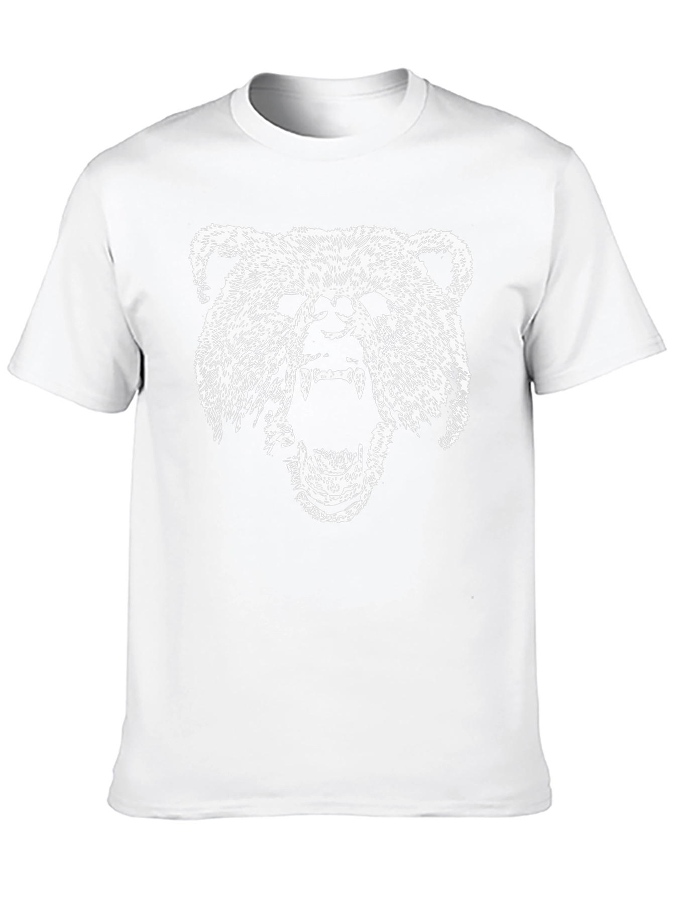 Bear Graphic Print T-Shirt - Black