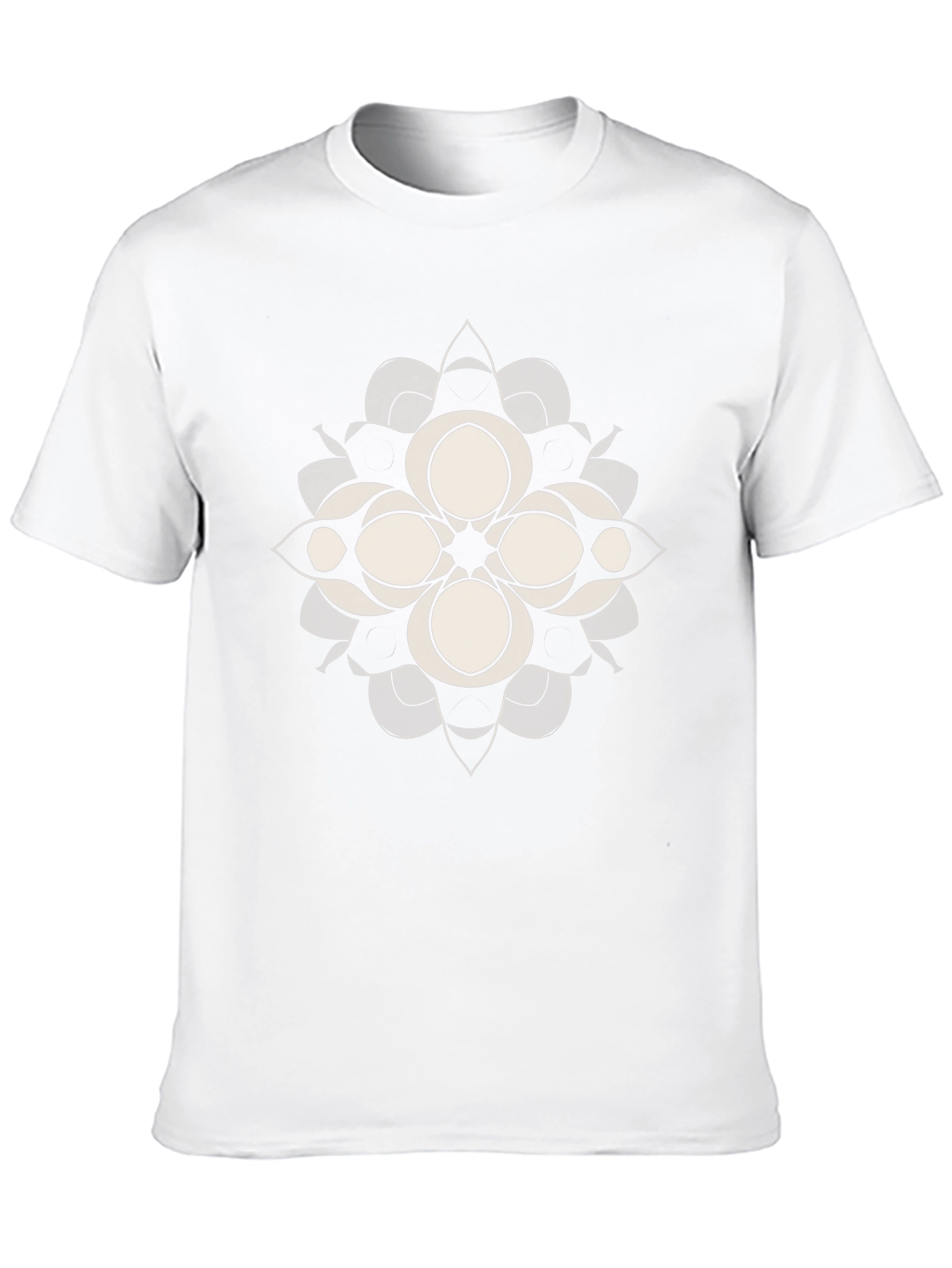 Abstract Floral Graphic Tee - Black
