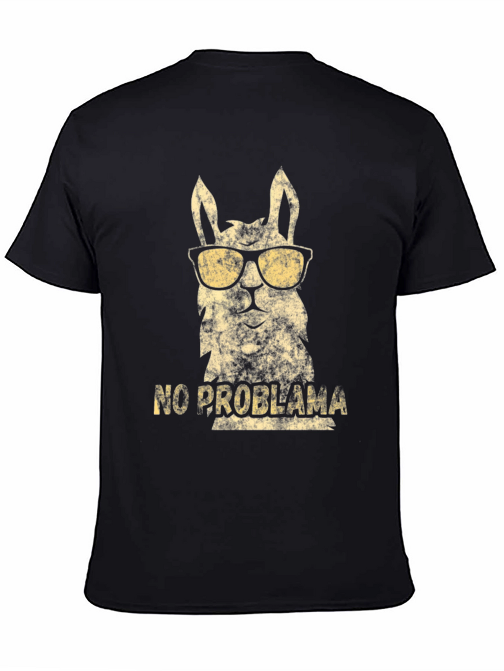 Cool Llama No Probllama Black T-Shirt