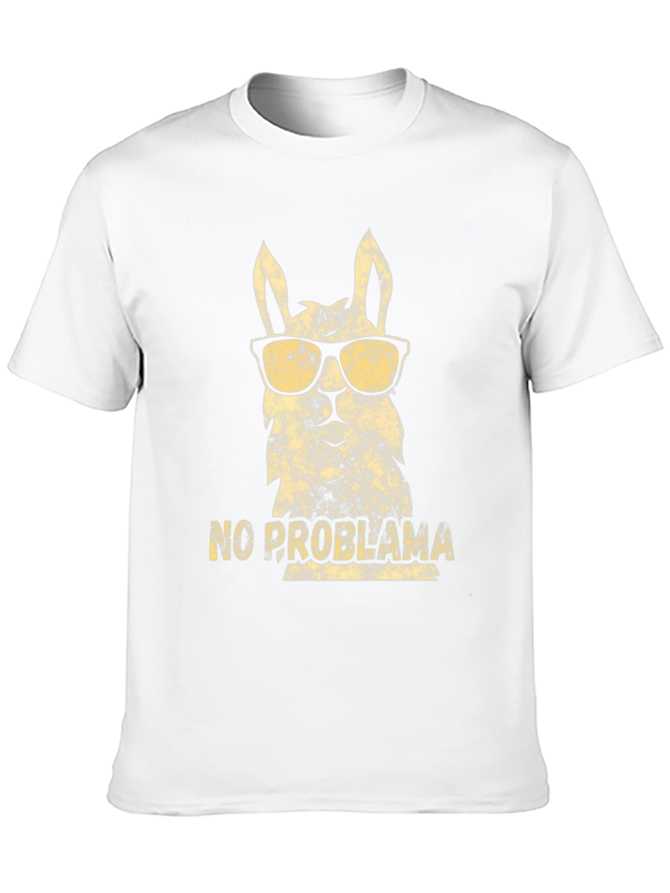 Cool Llama No Probllama Black T-Shirt