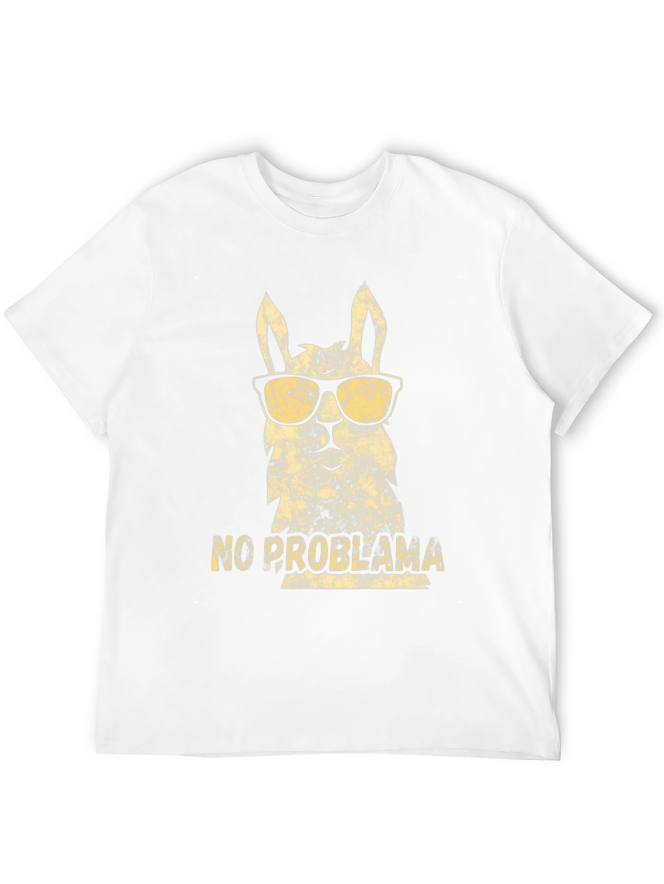Cool Llama No Probllama Black T-Shirt