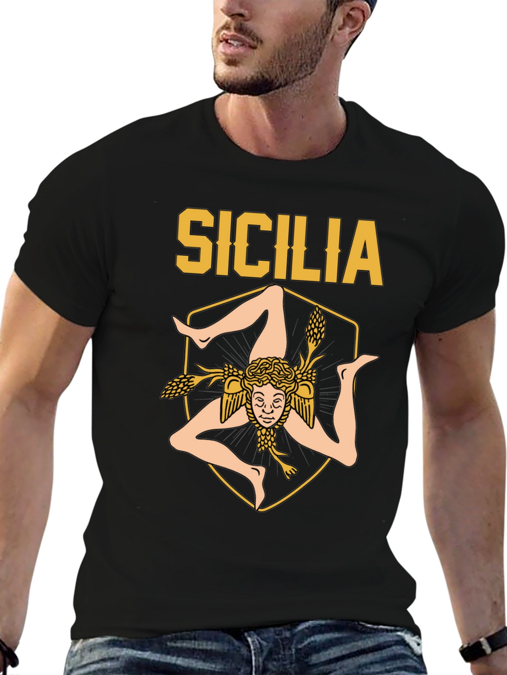 Sicilia T-Shirt - Trinacria Symbol