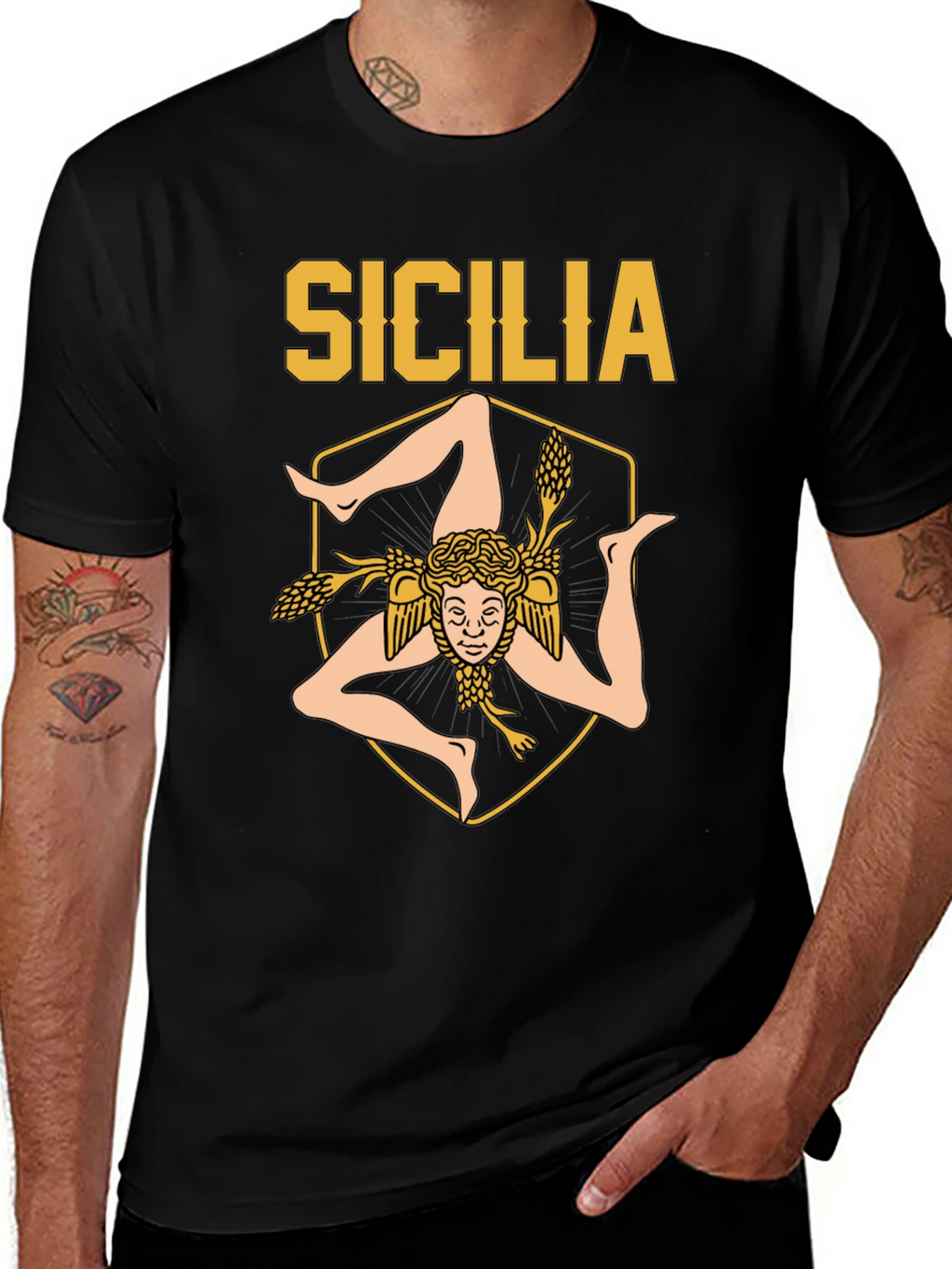 Sicilia T-Shirt - Trinacria Symbol