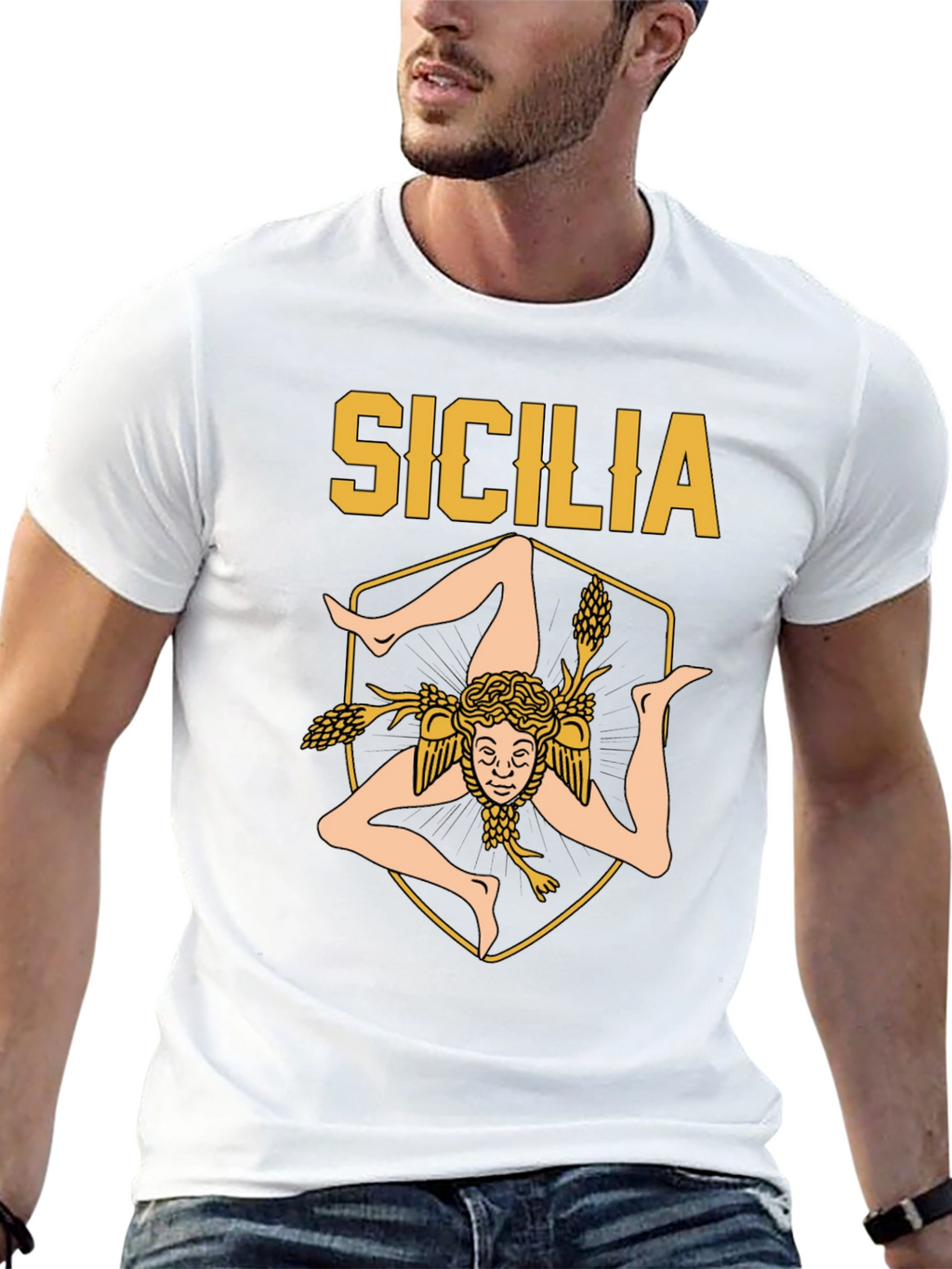 Sicilia T-Shirt - Trinacria Symbol