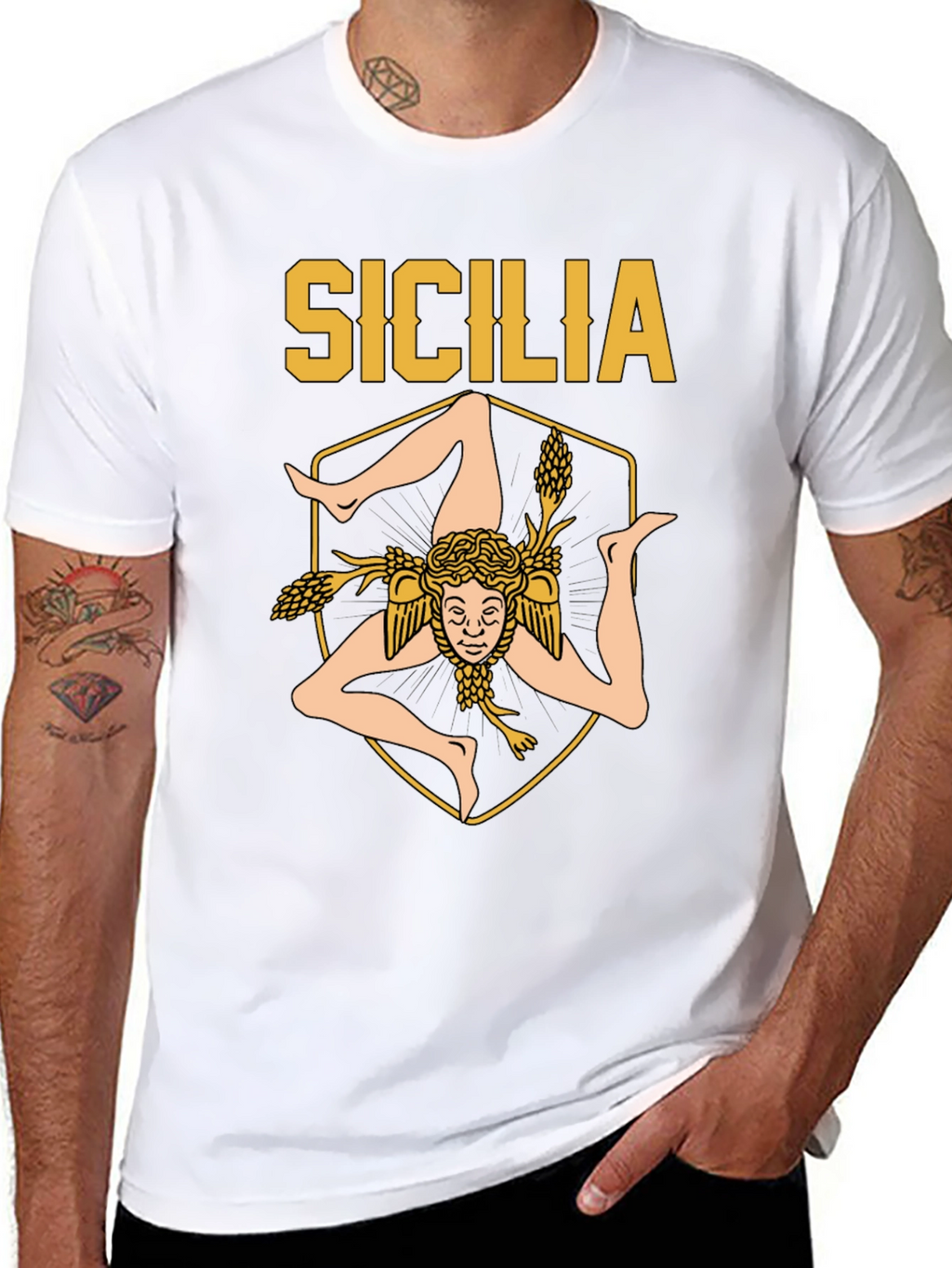 Sicilia T-Shirt - Trinacria Symbol