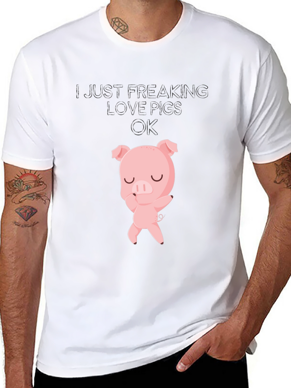 I Love Pigs T-Shirt - Cute Pig Design