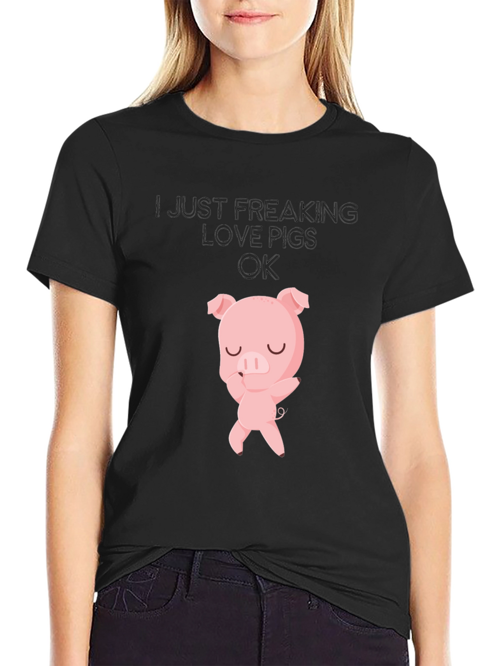 I Love Pigs T-Shirt - Cute Pig Design