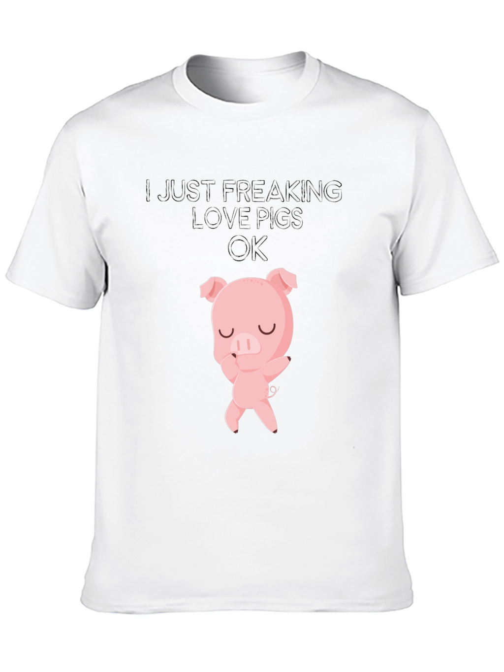 I Love Pigs T-Shirt - Cute Pig Design