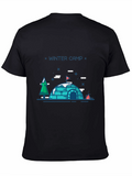 Winter Camp Graphic T-Shirt - Black