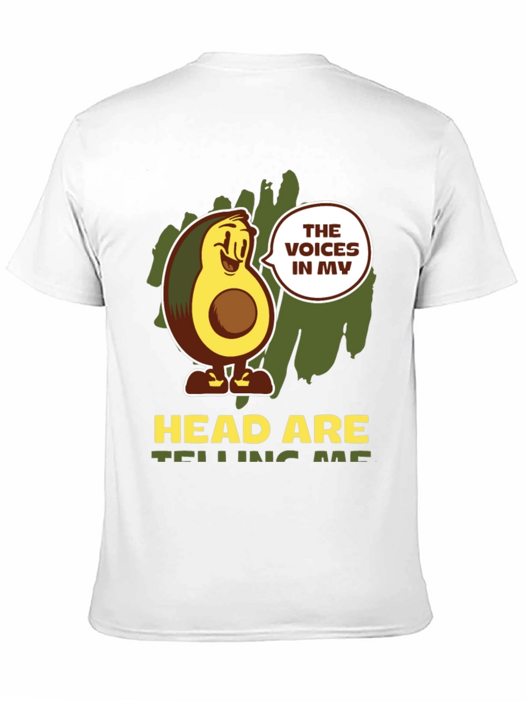 Avocado Head Voices Mens Graphic Tee