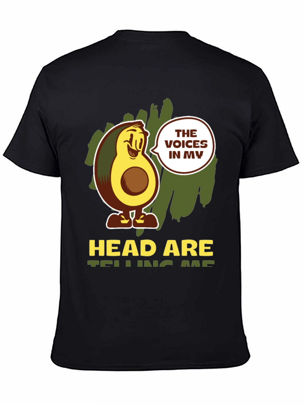 Avocado Head Voices Mens Graphic Tee
