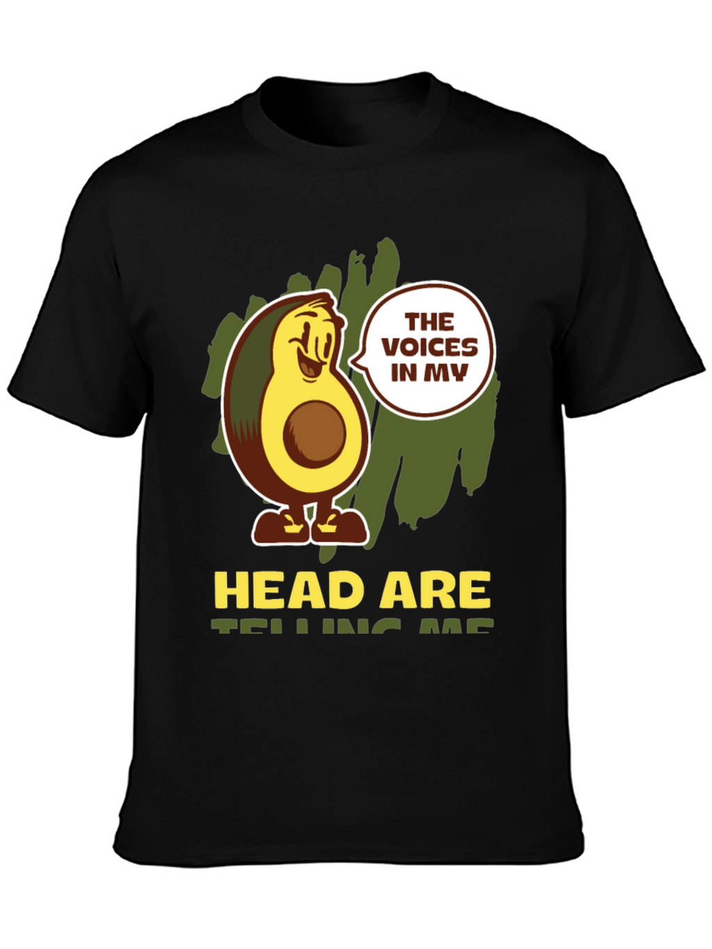 Avocado Head Voices Mens Graphic Tee