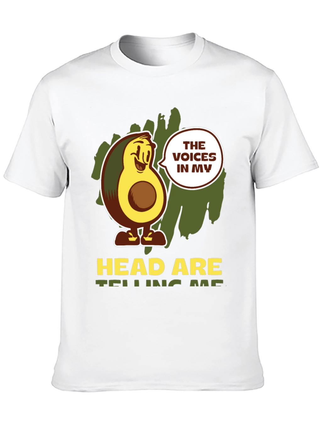 Avocado Head Voices Mens Graphic Tee