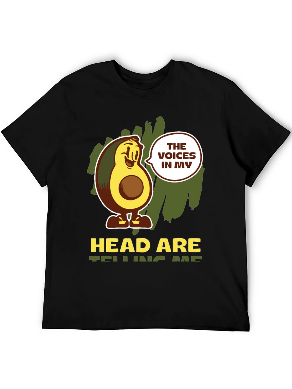 Avocado Head Voices Mens Graphic Tee