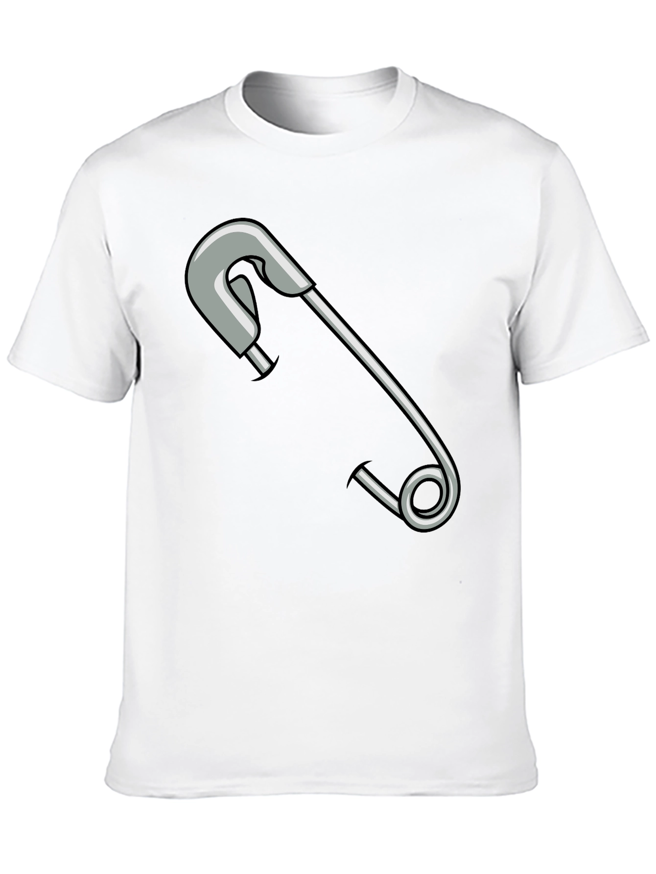 Safety Pin Graphic T-Shirt - Unisex Casual Tee