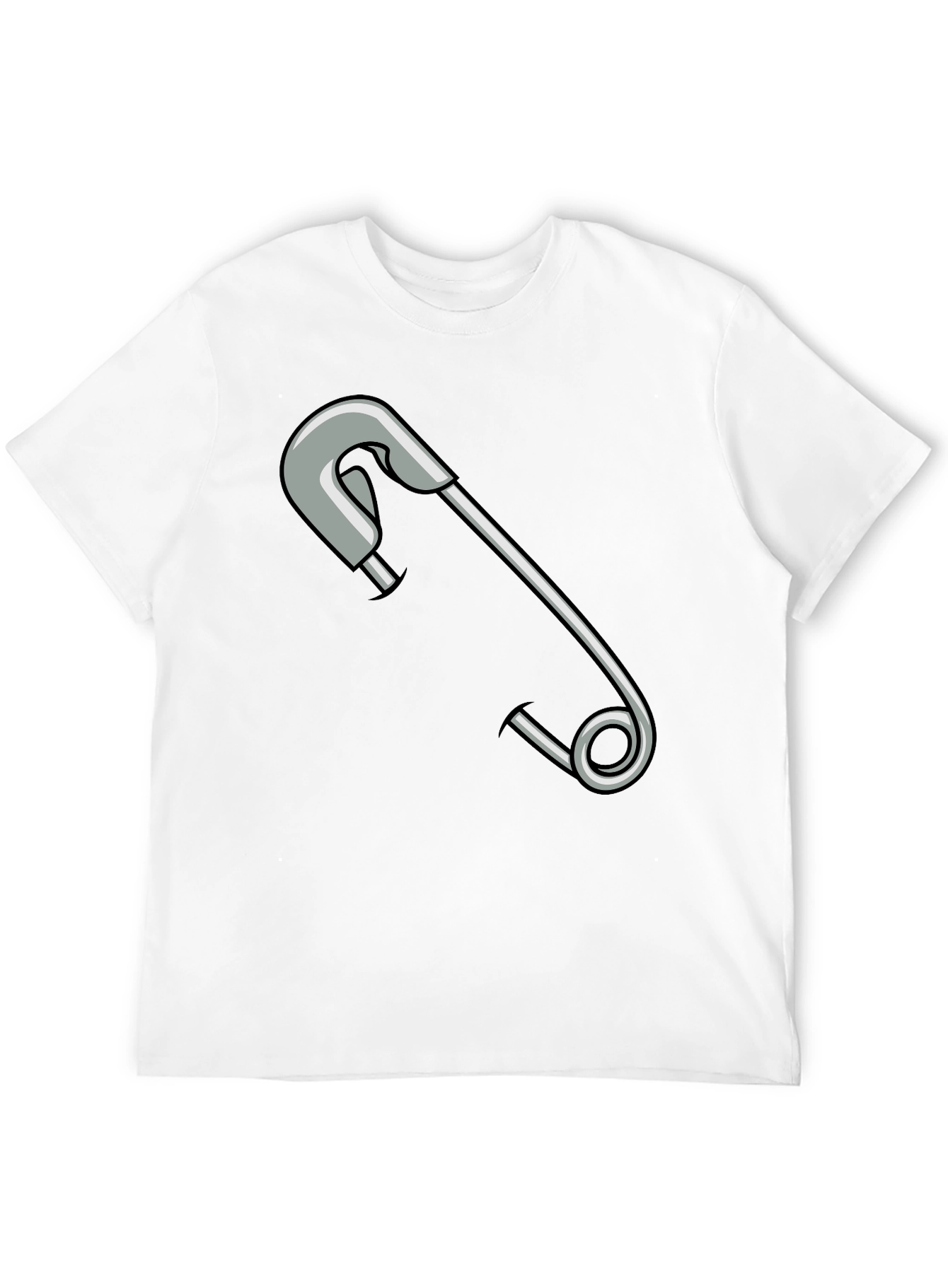 Safety Pin Graphic T-Shirt - Unisex Casual Tee