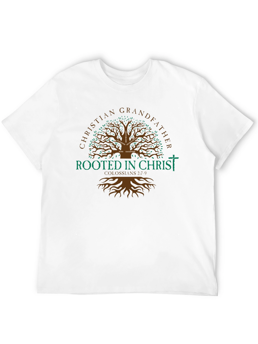 Christian Grandfather Tree T-Shirt - Rooted in Christ