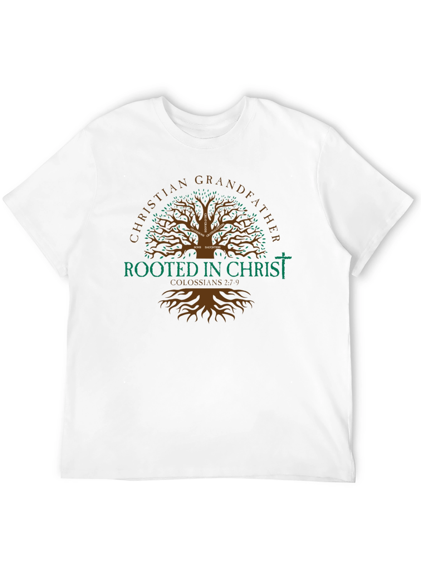 Christian Grandfather Tree T-Shirt - Rooted in Christ