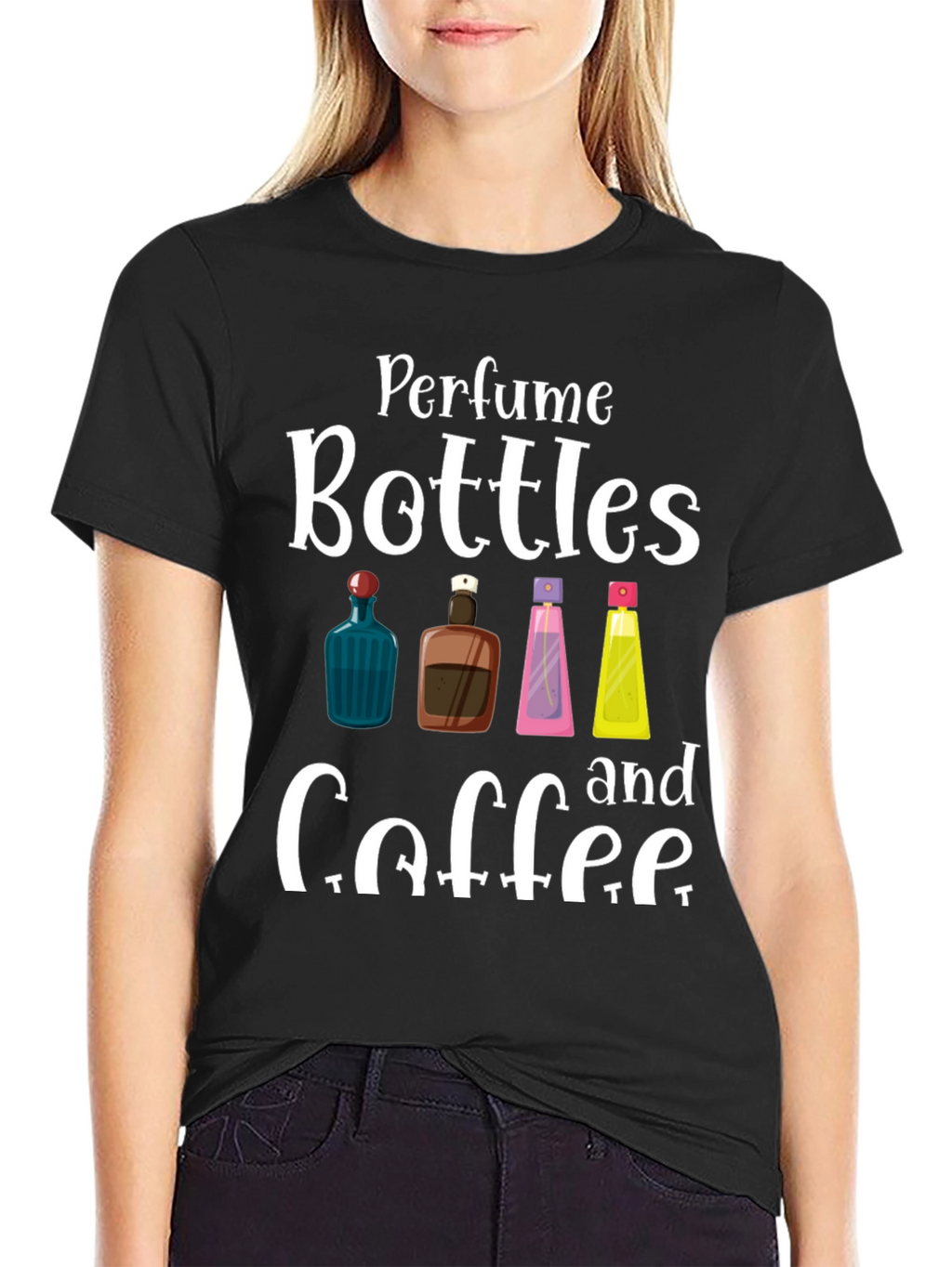 Perfume Bottles & Coffee T-Shirt