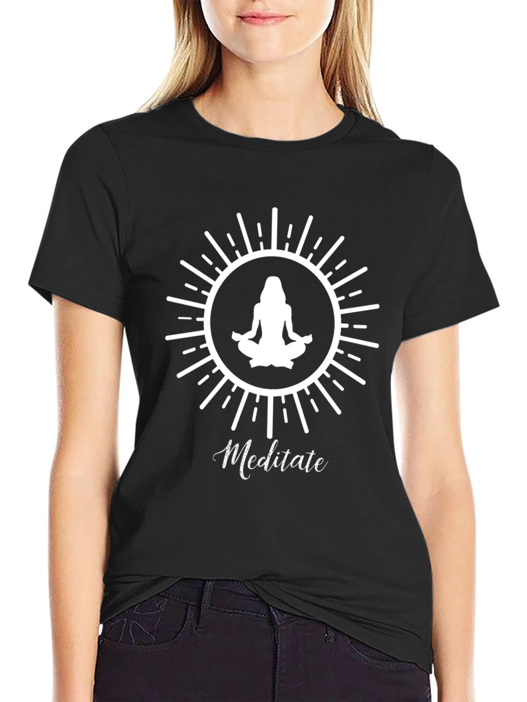 Meditate T-Shirt: Yoga Design Relaxed Fit
