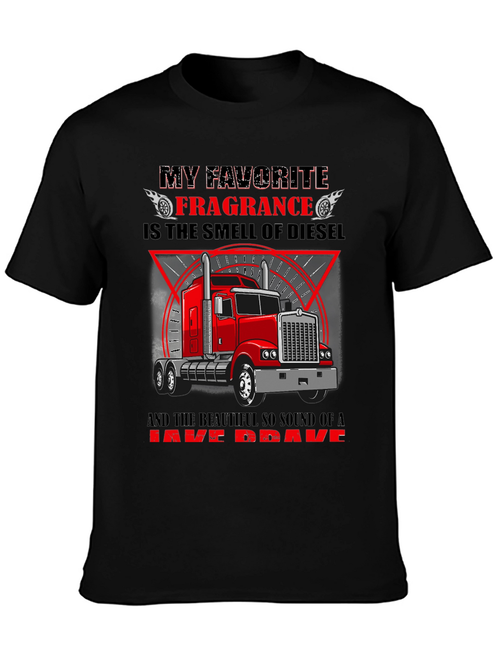 Diesel Smell Trucker T-Shirt - Black